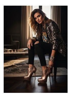 Camilla Skovgaard 𖤍 Vizon Stiletto Heel Platform Boot 𖤍 Taupe Leather 𖤍 36.5